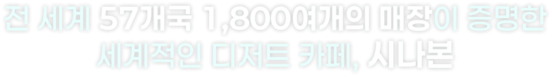전 세계 57개국 1,800여 개 매장이 증명한 세계적인 디저트 카페, 시나본